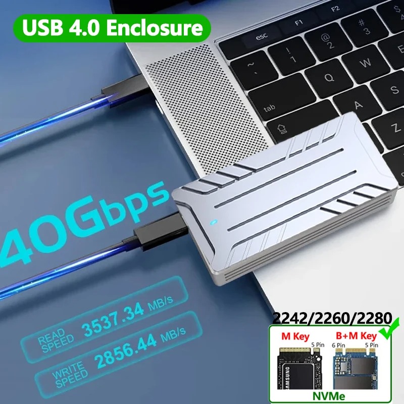 USB4 40Gbps M.2 NVMe SSD Enclo - Thunderbolt 4 External Ssd 4Tb review and price