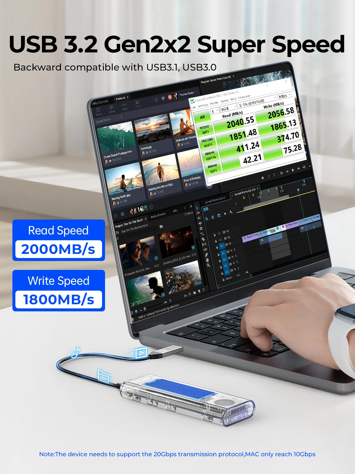 ORICO 20Gbps M.2 NVMe SSD Case - Thunderbolt 4 External Ssd 4Tb review and price